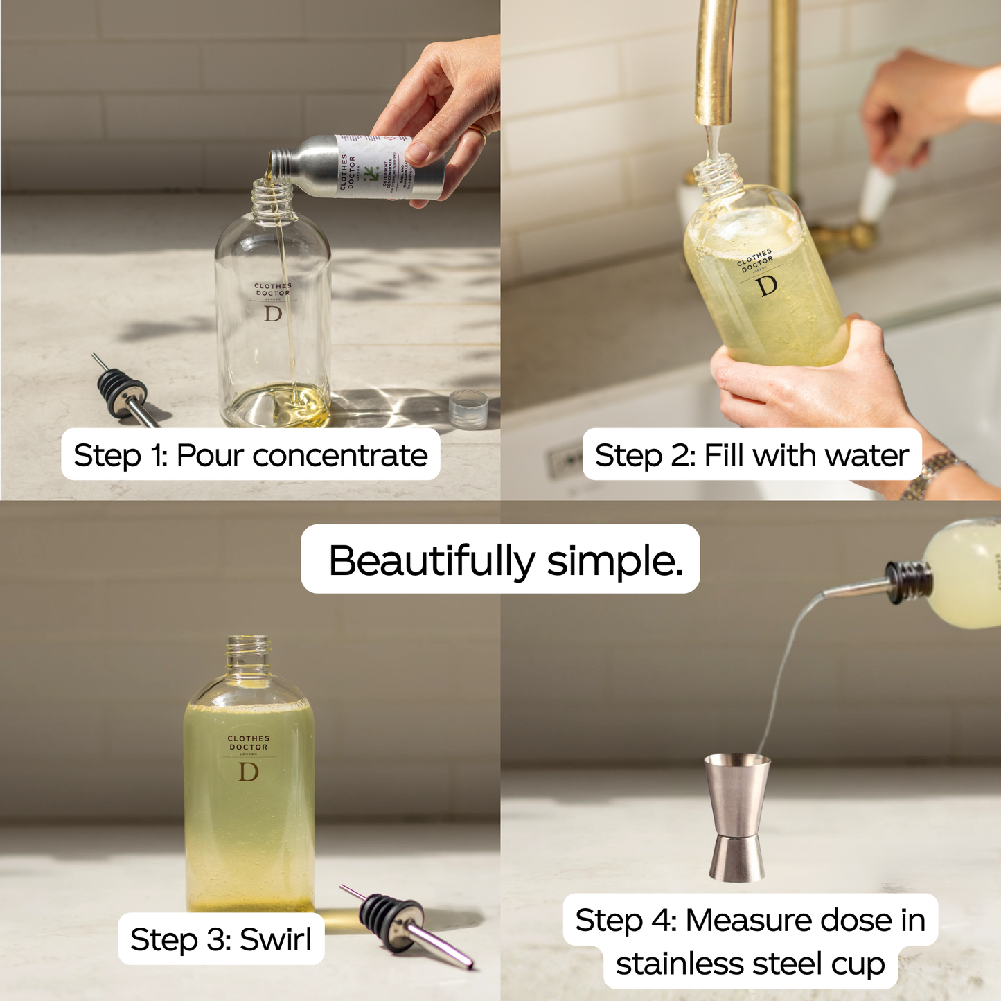 Glass Bottles for Everyday Laundry (Pair)